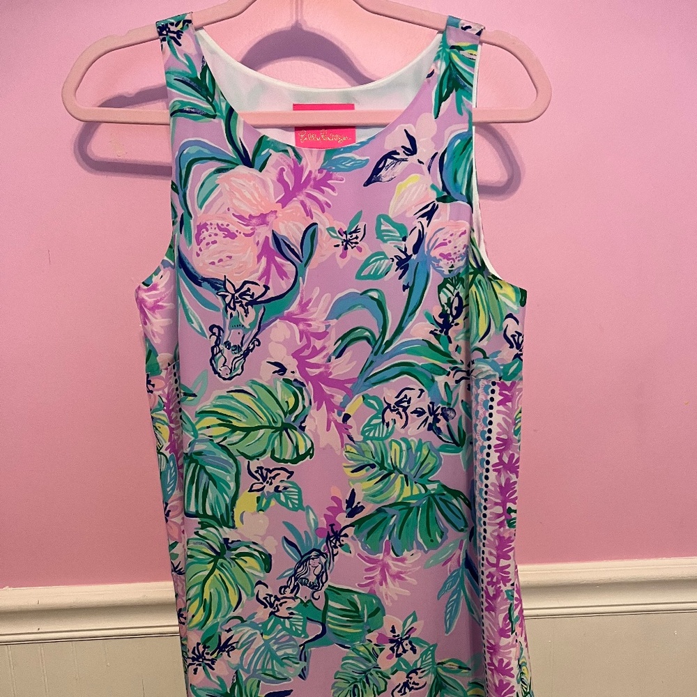 Lilly Pulitzer Mermaid Jackie Silk Shift Dress Size Small NWT